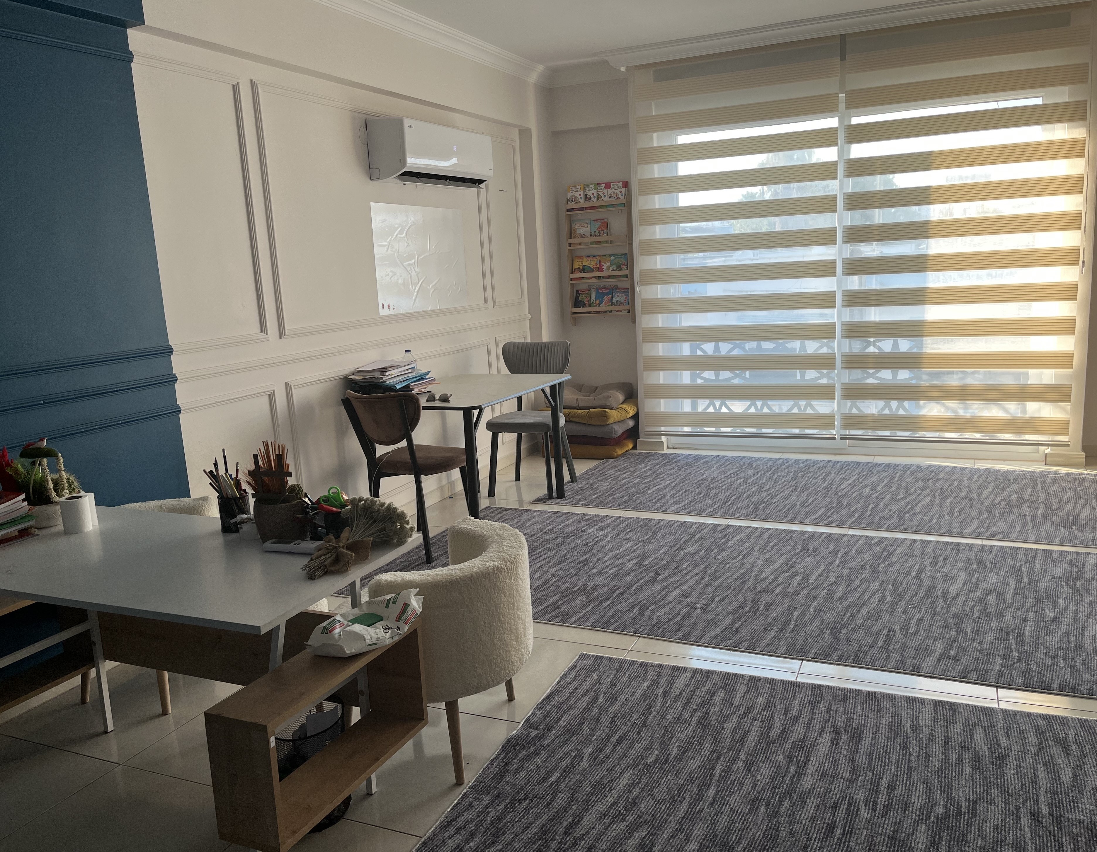 Esra Baysal'ın kullandığı interaktif beyaz tahta ile ders